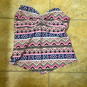 Tankini Top, Arizona Jeans Co, Multicolored Swim Wear
